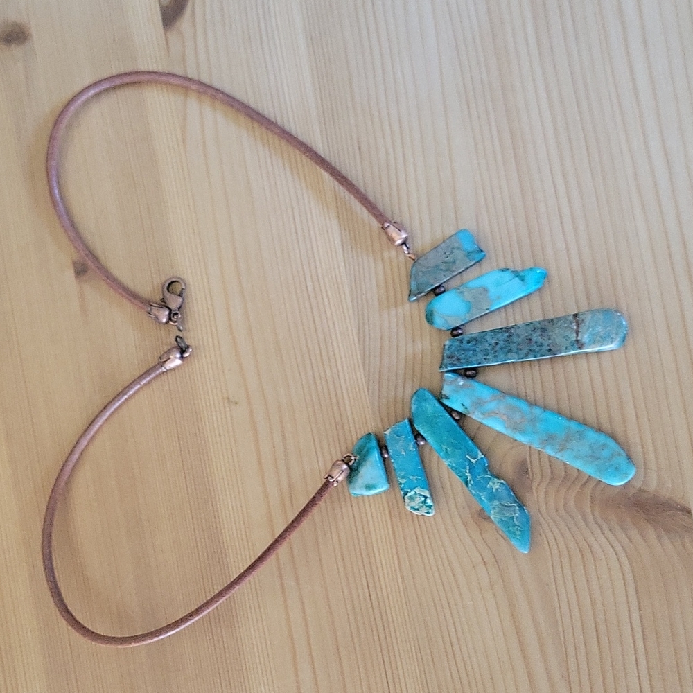 Turquoise chunky neclace